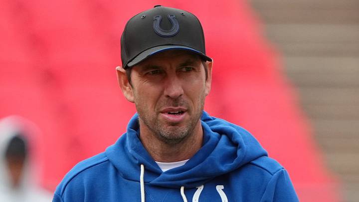 Indianapolis Colts head coach Shane Steichen looks on