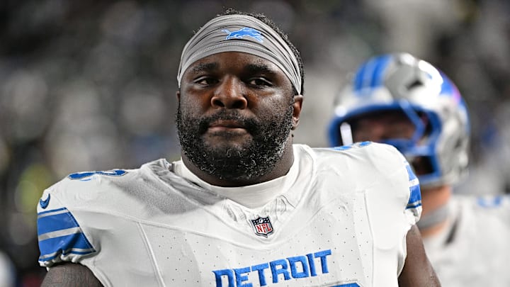 Nov 16, 2025; Philadelphia, Pennsylvania, USA; Detroit Lions defensive tackle DJ Reader (98) against the Philadelphia Eagles at Lincoln Financial Field. Mandatory Credit: Eric Hartline-Imagn Images
