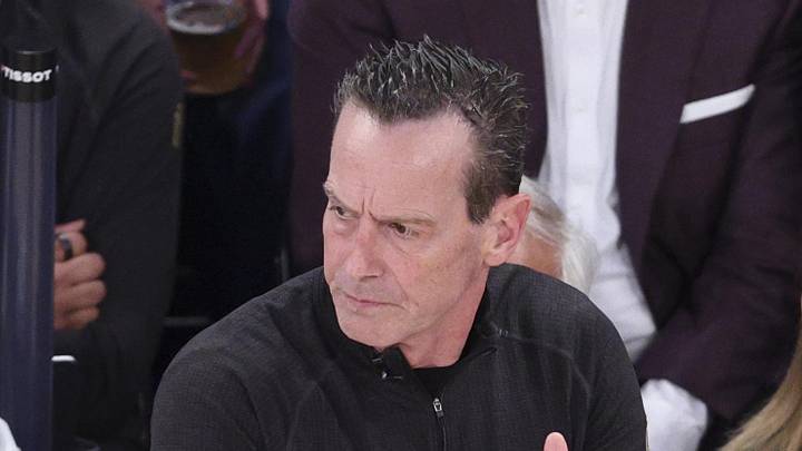 May 19, 2026; New York, New York, USA; Cleveland Cavaliers head coach Kenny Atkinson reacts during the second quarter of game one of the eastern conference finals for the 2026 NBA playoffs against the New York Knicks at Madison Square Garden. Mandatory Credit: Vincent Carchietta-Imagn Images