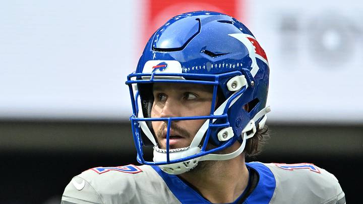 Sep 27, 2026; Orchard Park, New York, USA; Buffalo Bills quarterback Josh Allen (17) looks on in the first half against the Los Angeles Chargers at New Highmark Stadium. Mandatory Credit: Mark Konezny-Imagn Images Sep 27, 2026; Orchard Park, New York, USA; Buffalo Bills quarterback Josh Allen (17) looks on in the first half against the Los Angeles Chargers at New Highmark Stadium. Mandatory Credit: Mark Konezny-Imagn Images