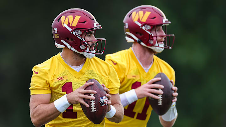 Former Washington Commanders quarterbacks Sam Howell and Carson Wentz