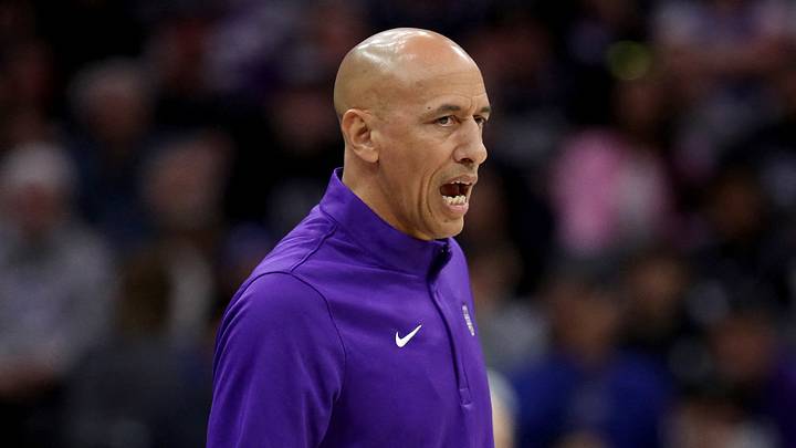 Oct 23, 2026; Sacramento, California, USA;  Sacramento Kings head coach Doug Christie reacts after a play against the Portland Trail Blazers during the first quarter at Golden 1 Center.  Mandatory Credit: Dennis Lee-Imagn Images