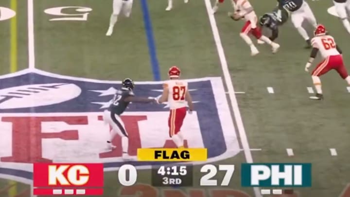 Travis Kelce didn't do much on this play. 