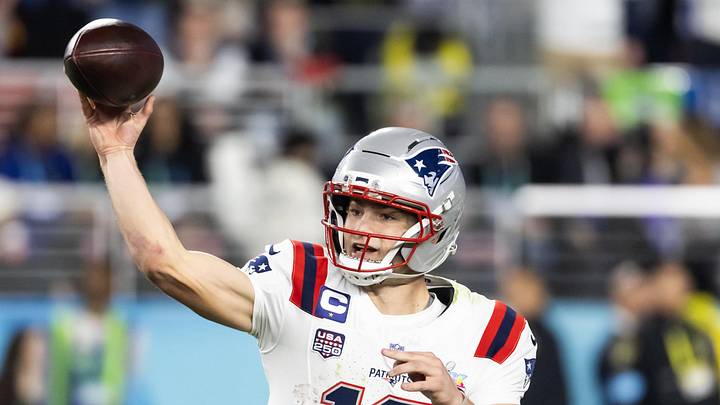 Feb 8, 2026; Santa Clara, CA, USA; New England Patriots quarterback Drake Maye (10) against the Seattle Seahawks during Super Bowl LX at Levi's Stadium. Mandatory Credit: Mark J. Rebilas-Imagn Images Feb 8, 2026; Santa Clara, CA, USA; New England Patriots quarterback Drake Maye (10) against the Seattle Seahawks during Super Bowl LX at Levi's Stadium. Mandatory Credit: Mark J. Rebilas-Imagn Images