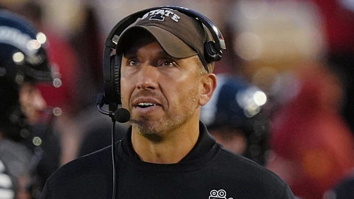 Iowa State Cyclones head coach Matt Campbell reacts during the fourth quarter against BYU at Jack Trice Stadium on Oct. 25, 2025, in Ames, Iowa.