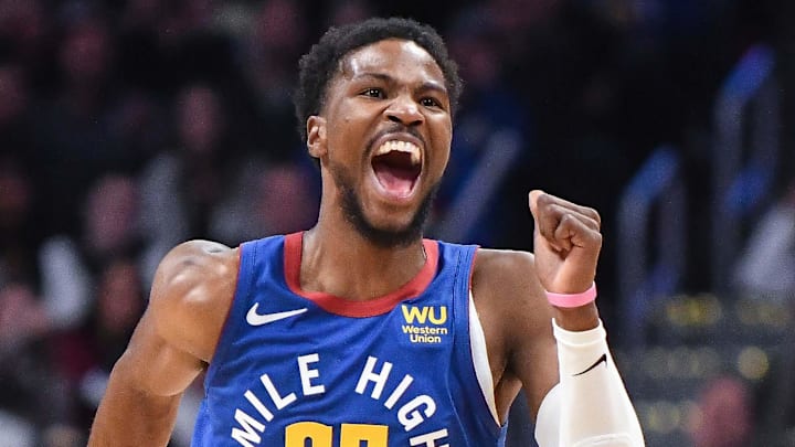 Oct 25, 2019; Denver, CO, USA; Denver Nuggets guard Malik Beasley (25) yells after a foul was called against them while playing the Phoenix Suns during the second half at Pepsi Center. Mandatory Credit: Michael Ciaglo-Imagn Images Oct 25, 2019; Denver, CO, USA; Denver Nuggets guard Malik Beasley (25) yells after a foul was called against them while playing the Phoenix Suns during the second half at Pepsi Center. Mandatory Credit: Michael Ciaglo-Imagn Images