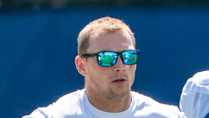 Indianapolis Colts wide receiver Alec Pierce watches practice