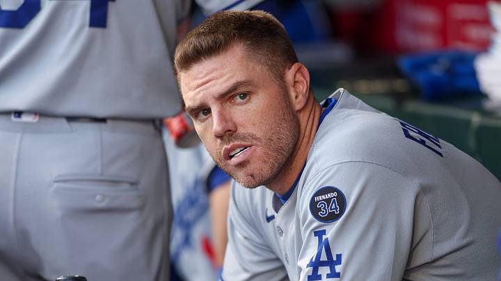 May 4, 2025; Atlanta, Georgia, USA; Los Angeles Dodgers first baseman Freddie Freeman (5) in the dugout before a game against the Atlanta Braves at Truist Park. Mandatory Credit: Brett Davis-Imagn Images May 4, 2025; Atlanta, Georgia, USA; Los Angeles Dodgers first baseman Freddie Freeman (5) in the dugout before a game against the Atlanta Braves at Truist Park. Mandatory Credit: Brett Davis-Imagn Images