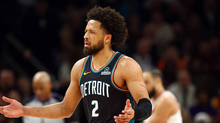 Jan 29, 2026; Phoenix, Arizona, USA; Detroit Pistons guard Cade Cunningham (2) reacts against the Phoenix Suns in the first half at Mortgage Matchup Center. Mandatory Credit: Mark J. Rebilas-Imagn Images Jan 29, 2026; Phoenix, Arizona, USA; Detroit Pistons guard Cade Cunningham (2) reacts against the Phoenix Suns in the first half at Mortgage Matchup Center. Mandatory Credit: Mark J. Rebilas-Imagn Images