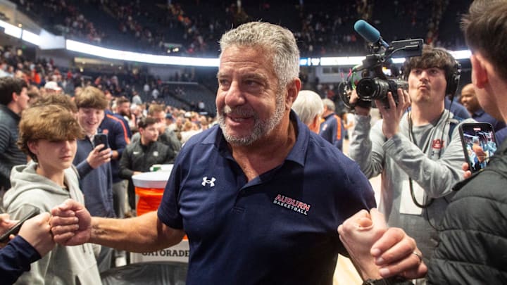 Auburn Tigers head coach Bruce Pearl is now the winningest coach in program history with the win over Texas