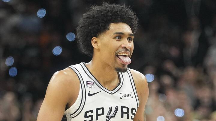 Jun 5, 2026; San Antonio, Texas, USA; San Antonio Spurs guard Dylan Harper (2) reacts in the fourth quarter during game two of the 2026 NBA Finals at Frost Bank Center. Mandatory Credit: Scott Wachter-Imagn Images Jun 5, 2026; San Antonio, Texas, USA; San Antonio Spurs guard Dylan Harper (2) reacts in the fourth quarter during game two of the 2026 NBA Finals at Frost Bank Center. Mandatory Credit: Scott Wachter-Imagn Images