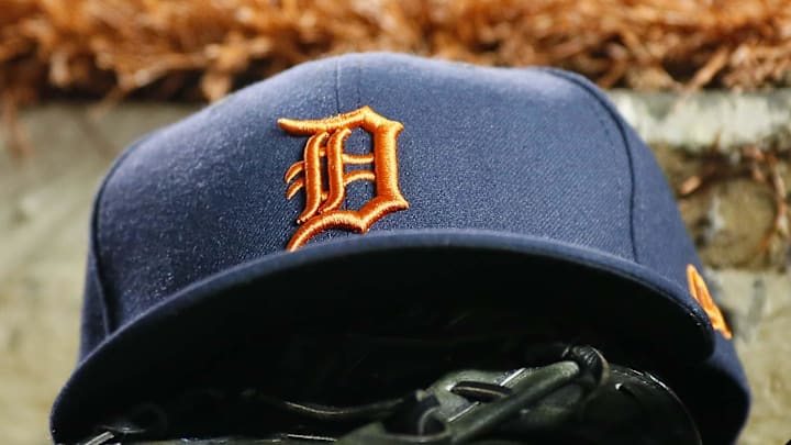 Mar 30, 2019; Toronto, Ontario, CAN; The hat and glove of a Detroit Tigers player before a game against the Toronto Blue Jays at Rogers Centre. Mar 30, 2019; Toronto, Ontario, CAN; The hat and glove of a Detroit Tigers player before a game against the Toronto Blue Jays at Rogers Centre.