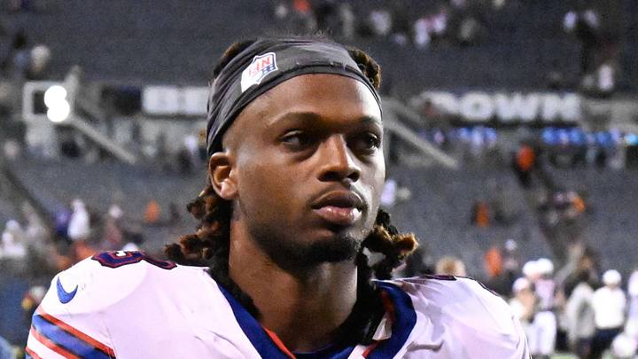 Aug 17, 2025; Chicago, Illinois, USA; Buffalo Bills safety Damar Hamlin (3) after the second half against the Chicago Bears at Soldier Field. Mandatory Credit: Matt Marton-Imagn Images Aug 17, 2025; Chicago, Illinois, USA; Buffalo Bills safety Damar Hamlin (3) after the second half against the Chicago Bears at Soldier Field. Mandatory Credit: Matt Marton-Imagn Images