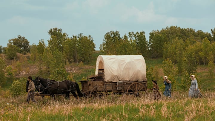 Little House on the Prairie. (L to R) Luke Bracey as Charles Ingalls, Alice Halsey as Laura Ingalls, Skywalker Hughes as Mary Ingalls, Crosby Fitzgerald as Caroline Ingalls in episode 101 of Little House on the Prairie Little House on the Prairie. (L to R) Luke Bracey as Charles Ingalls, Alice Halsey as Laura Ingalls, Skywalker Hughes as Mary Ingalls, Crosby Fitzgerald as Caroline Ingalls in episode 101 of Little House on the Prairie