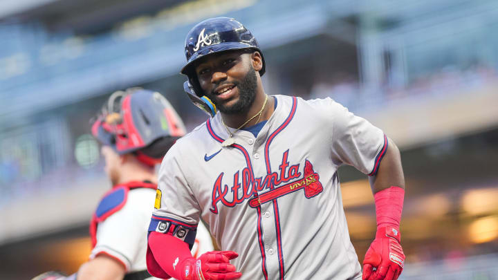 Atlanta Braves outfielder Michael Harris II his home run against the Minnesota Twins