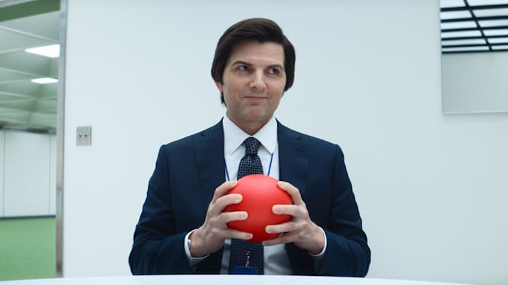 Adam Scott in "Severance," premiering January 17, 2025 on Apple TV+.