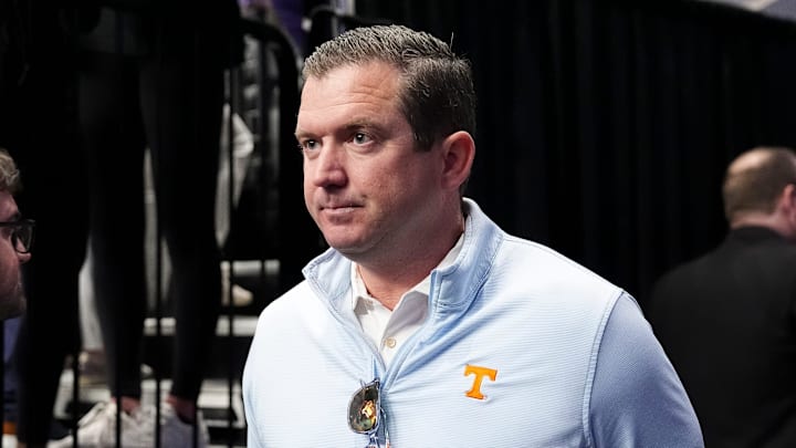 Tennessee athletic director Danny White before a NCAA Tournament Sweet 16 game between the Lady Vols and Texas at Legacy Arena in Birmingham, Ala., on Saturday, March 29, 2025.