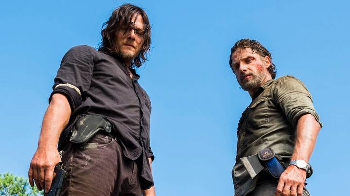 Norman Reedus as Daryl Dixon and Andrew Lincoln as Rick Grimes in The Walking Dead Season 8, Episode 5 Norman Reedus as Daryl Dixon and Andrew Lincoln as Rick Grimes in The Walking Dead Season 8, Episode 5