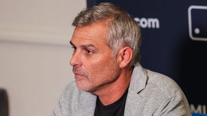 Dec 8, 2025; Orlando, FL, USA; Tampa Bay Rays manager Kevin Cash speaks with the media during the 2025 MLB Winter Meetings at Signia by Hilton Hotel.