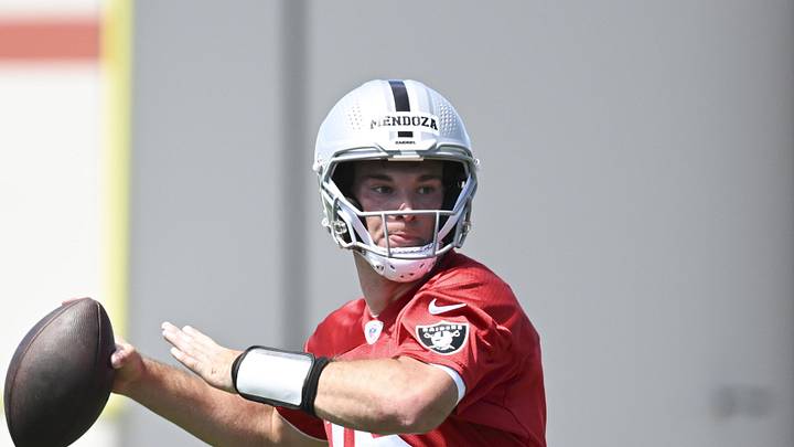 Las Vegas Raiders quarterback Fernando Mendoza will be the subject of countless fantasy football team names in 2026.