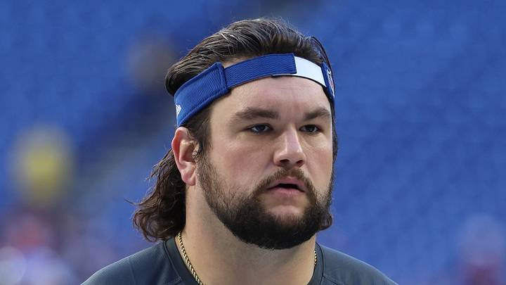 Seattle Seahawks guard Quenton Nelson practices