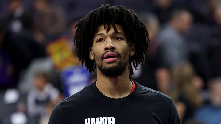Jan 18, 2026; Sacramento, California, USA; Portland Trail Blazers guard Shaedon Sharpe (17) warms up before a game against the Sacramento Kings at Golden 1 Center. Mandatory Credit: Dennis Lee-Imagn Images Jan 18, 2026; Sacramento, California, USA; Portland Trail Blazers guard Shaedon Sharpe (17) warms up before a game against the Sacramento Kings at Golden 1 Center. Mandatory Credit: Dennis Lee-Imagn Images