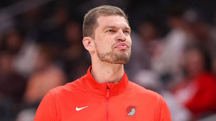 Mar 1, 2026; Atlanta, Georgia, USA; Portland Trail Blazers coach Tiago Splitter during a timeout against the Atlanta Hawks in the second quarter at State Farm Arena. Mandatory Credit: Brett Davis-Imagn Images Mar 1, 2026; Atlanta, Georgia, USA; Portland Trail Blazers coach Tiago Splitter during a timeout against the Atlanta Hawks in the second quarter at State Farm Arena. Mandatory Credit: Brett Davis-Imagn Images