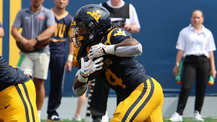 West Virginia University running back Cam Cook West Virginia University running back Cam Cook