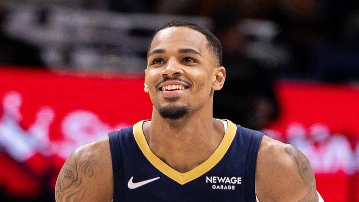 Mar 18, 2026; New Orleans, Louisiana, USA; New Orleans Pelicans guard Dejounte Murray (5) looks on against the LA Clippers during second half at Smoothie King Center. Mandatory Credit: Stephen Lew-Imagn Images Mar 18, 2026; New Orleans, Louisiana, USA; New Orleans Pelicans guard Dejounte Murray (5) looks on against the LA Clippers during second half at Smoothie King Center. Mandatory Credit: Stephen Lew-Imagn Images