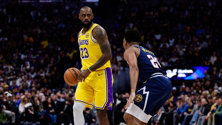 Jan 20, 2026; Denver, Colorado, USA; Los Angeles Lakers forward LeBron James (23) controls the ball as Denver Nuggets guard Jalen Pickett (24) guards in the fourth quarter at Ball Arena. Mandatory Credit: Isaiah J. Downing-Imagn Images Jan 20, 2026; Denver, Colorado, USA; Los Angeles Lakers forward LeBron James (23) controls the ball as Denver Nuggets guard Jalen Pickett (24) guards in the fourth quarter at Ball Arena. Mandatory Credit: Isaiah J. Downing-Imagn Images