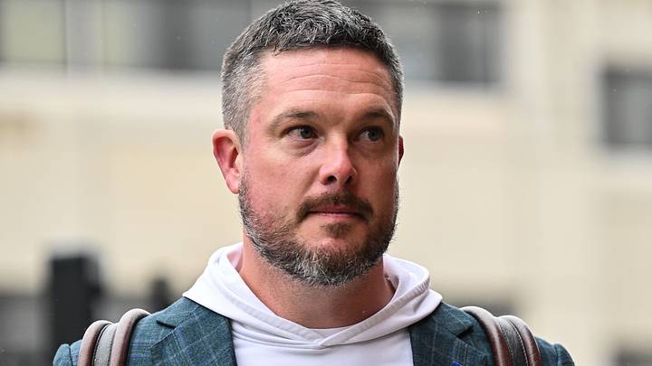 Nov 8, 2025; Iowa City, Iowa, USA; Oregon Ducks head coach Dan Lanning enters Kinnick Stadium before the game against the Iowa Hawkeyes. Mandatory Credit: Jeffrey Becker-Imagn Images