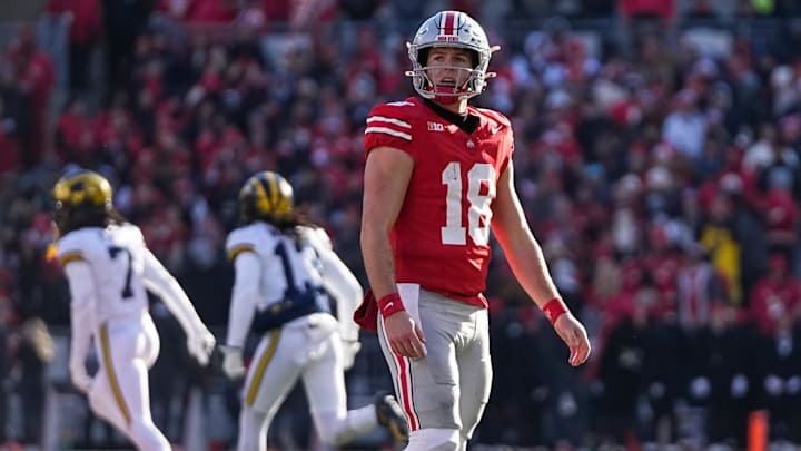 Howard threw for 175 yards, one touchdown and two interceptions on 19-of-33 passing in Ohio State's loss to Michigan.