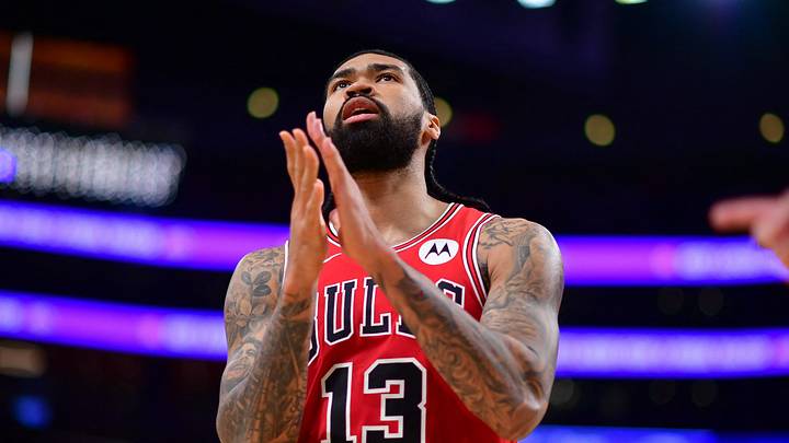 Mar 12, 2026; Los Angeles, California, USA; Chicago Bulls center Nick Richards (13) reacts during the second half at Crypto.com Arena. Mandatory Credit: Gary A. Vasquez-Imagn Images Mar 12, 2026; Los Angeles, California, USA; Chicago Bulls center Nick Richards (13) reacts during the second half at Crypto.com Arena. Mandatory Credit: Gary A. Vasquez-Imagn Images