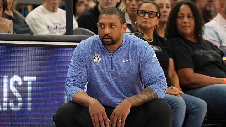 May 15, 2026; Phoenix, Arizona, USA; Chicago Sky head coach Tyler Marsh against the Phoenix Mercury in the second half at Mortgage Matchup Center. Mandatory Credit: Rick Scuteri-Imagn Images