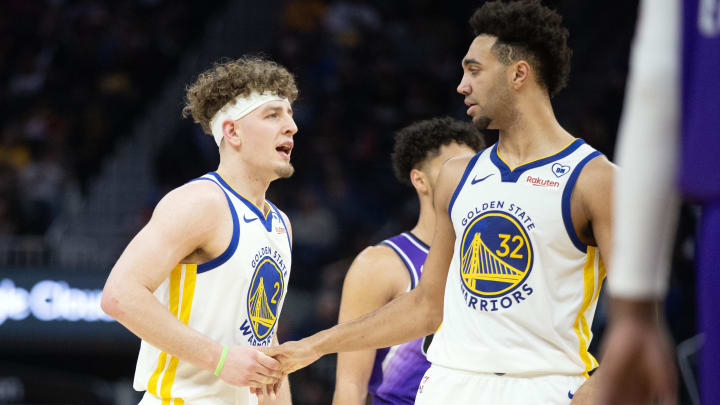 Golden State Warriors' Brandin Podziemski (left) and Trayce Jackson-Davis have been a great rookie combination. Golden State Warriors' Brandin Podziemski (left) and Trayce Jackson-Davis have been a great rookie combination.