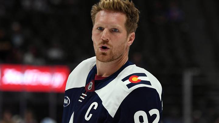 Oct 3, 2026; Denver, Colorado, USA; Colorado Avalanche left winger Gabriel Landeskog (92) warms up before the game against the St. Louis Blues at Ball Arena. Mandatory Credit: Christopher Hanewinckel-Imagn Images Oct 3, 2026; Denver, Colorado, USA; Colorado Avalanche left winger Gabriel Landeskog (92) warms up before the game against the St. Louis Blues at Ball Arena. Mandatory Credit: Christopher Hanewinckel-Imagn Images
