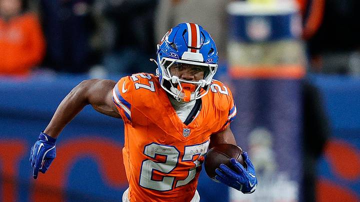 Denver Broncos running back J.K. Dobbins 