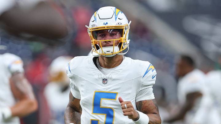 Aug 13, 2026; Houston, Texas, USA; Los Angeles Chargers quarterback Trey Lance (5) before the game against the Houston Texans at Reliant Stadium. Mandatory Credit: Troy Taormina-Imagn Images Aug 13, 2026; Houston, Texas, USA; Los Angeles Chargers quarterback Trey Lance (5) before the game against the Houston Texans at Reliant Stadium. Mandatory Credit: Troy Taormina-Imagn Images