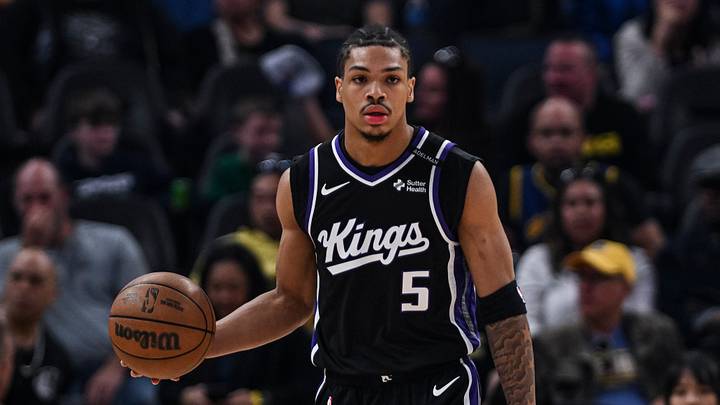 Oct 10, 2026; San Francisco, California, USA; Sacramento Kings guard Darius Acuff Jr. (5) dribbles the ball during the first quarter against the against the Golden State Warriors at Chase Center. Mandatory Credit: Justine Willard-Imagn Images Oct 10, 2026; San Francisco, California, USA; Sacramento Kings guard Darius Acuff Jr. (5) dribbles the ball during the first quarter against the against the Golden State Warriors at Chase Center. Mandatory Credit: Justine Willard-Imagn Images