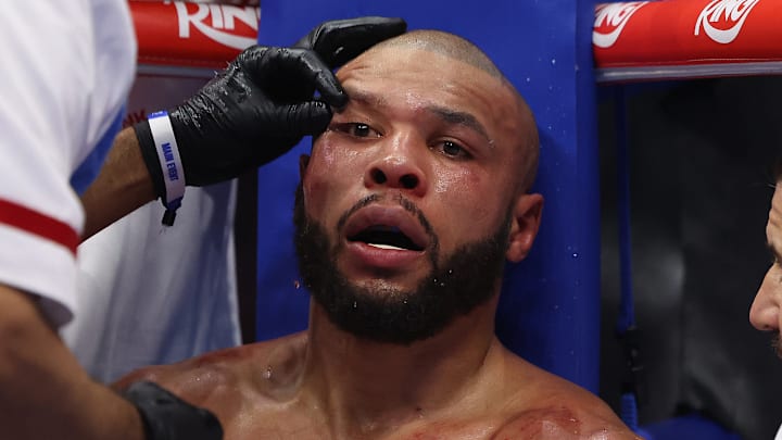 Chris Eubank Jr. in the corner between rounds Chris Eubank Jr. in the corner between rounds