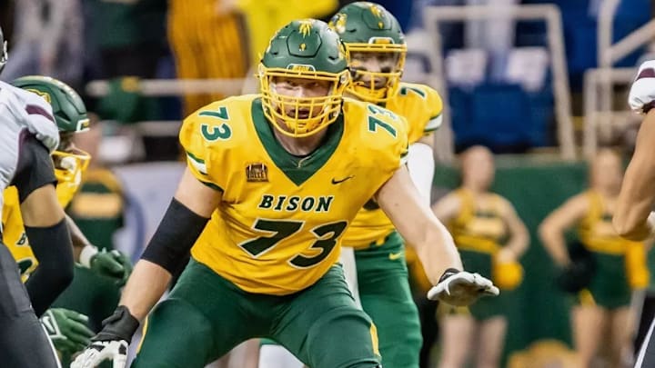 North Dakota State offensive lineman Mason Miller. North Dakota State offensive lineman Mason Miller.