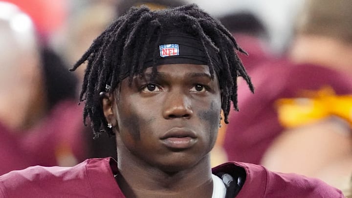 Washington Commanders running back Jacory Croskey-Merritt 