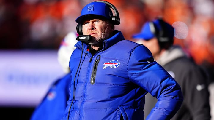 Buffalo Bills head coach Sean McDermott during the AFC Divisional Round playoff game against the Denver Broncos.