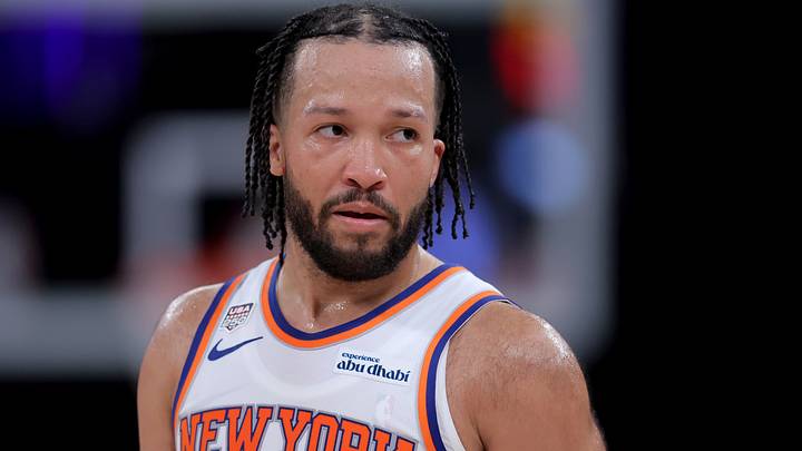 Jun 10, 2026; New York, New York, USA; New York Knicks guard Jalen Brunson (11) during the second quarter of game four of the 2026 NBA Finals against the San Antonio Spurs at Madison Square Garden. Mandatory Credit: Brad Penner-Imagn Images