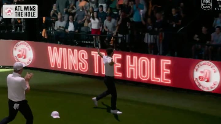 Billy Horschel went off after hitting a huge putt in the TGL SoFi Cup final. 