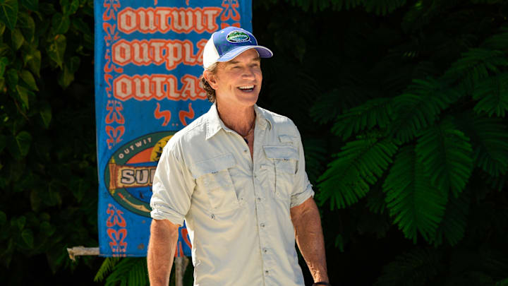 “I’m a Wolf, Baby” – One castaway’s scheming gets them into hot water when their tribe realizes the same conversation has been repeated to each of them. Two castaways are sent on a grueling journey. Then, one castaway’s series of missteps leaves one of their tribemates hungry for revenge, on SURVIVOR, Wednesday, Oct. 22. Pictured (L-R): Jeff Probst. Photo: Robert Voets/CBS ©2025 CBS Broadcasting, Inc. All Rights Reserved. “I’m a Wolf, Baby” – One castaway’s scheming gets them into hot water when their tribe realizes the same conversation has been repeated to each of them. Two castaways are sent on a grueling journey. Then, one castaway’s series of missteps leaves one of their tribemates hungry for revenge, on SURVIVOR, Wednesday, Oct. 22. Pictured (L-R): Jeff Probst. Photo: Robert Voets/CBS ©2025 CBS Broadcasting, Inc. All Rights Reserved.