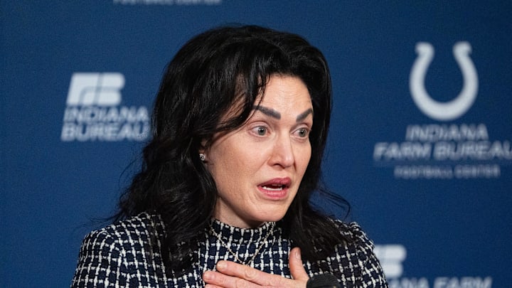 Carlie Irsay-Gordon speaks with the media Carlie Irsay-Gordon speaks with the media