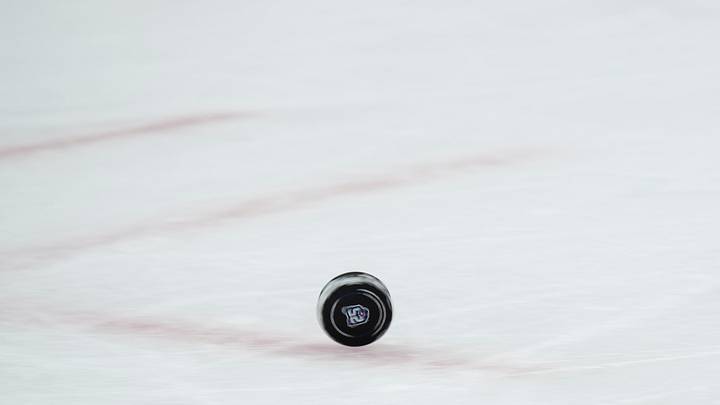 Nov 1, 2025; Columbus, Ohio, USA; The Columbus logo is seen on a game puck during the game between the St. Louis Blues and the Columbus Blue Jackets in the second period at Nationwide Arena. Mandatory Credit: Aaron Doster-Imagn Images Nov 1, 2025; Columbus, Ohio, USA; The Columbus logo is seen on a game puck during the game between the St. Louis Blues and the Columbus Blue Jackets in the second period at Nationwide Arena. Mandatory Credit: Aaron Doster-Imagn Images
