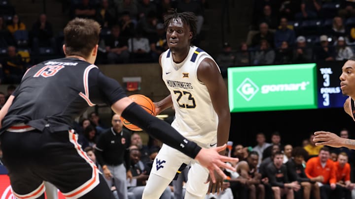 West Virginia University guard Morris Ugusuk West Virginia University guard Morris Ugusuk