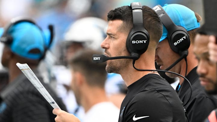 Carolina Panthers head coach Dave Canales